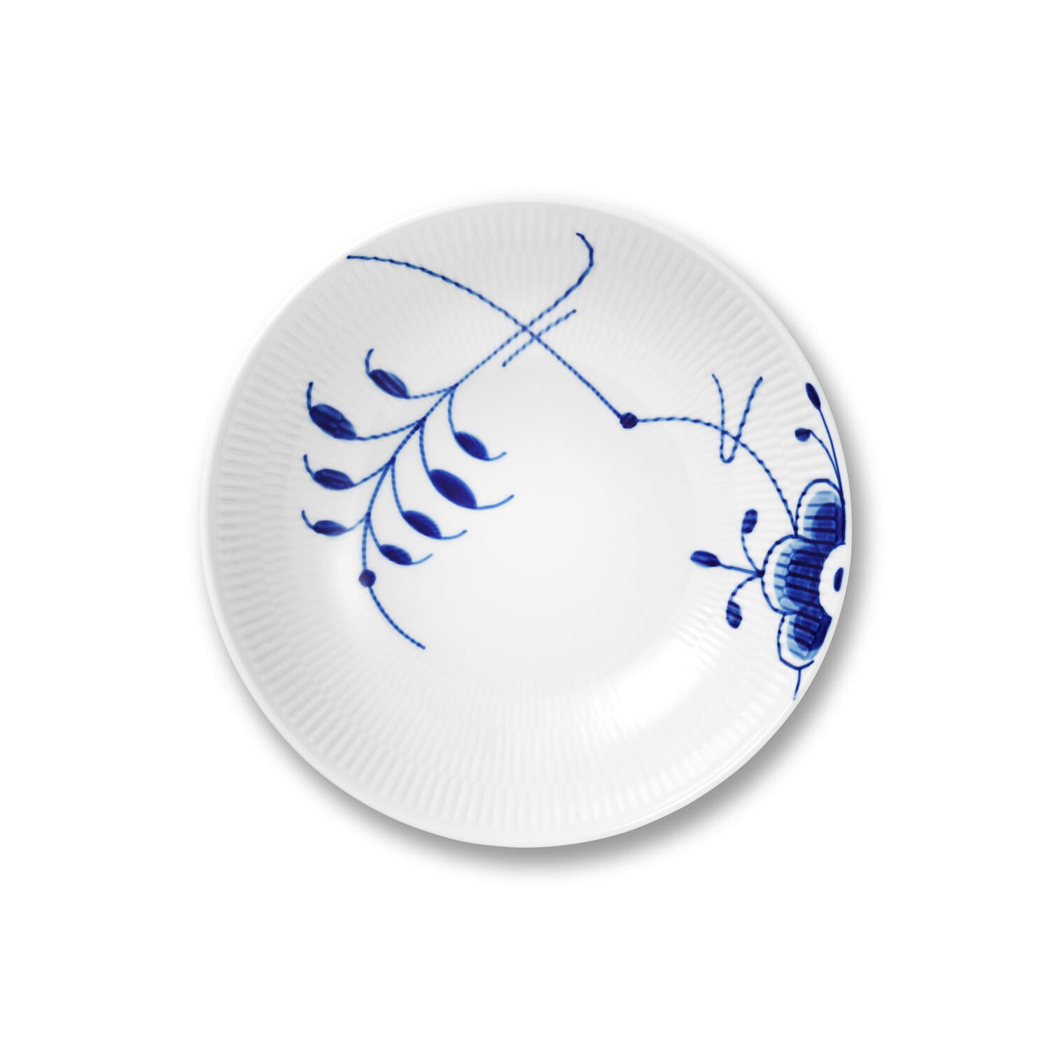 Blå Mega Riflet skål - 110 cl